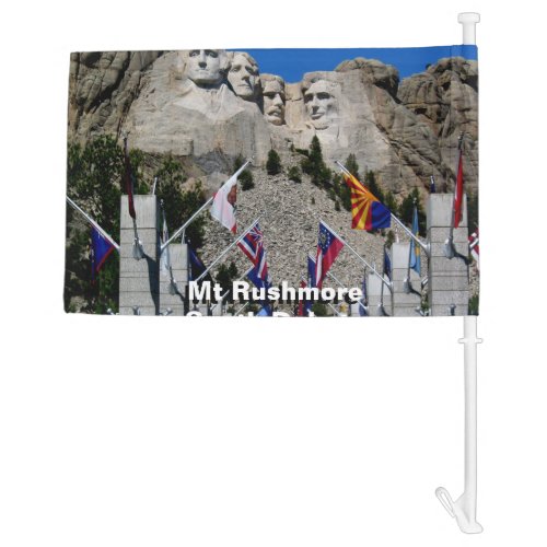 Mount Rushmore Customizable Photo Souvenir Car Flag