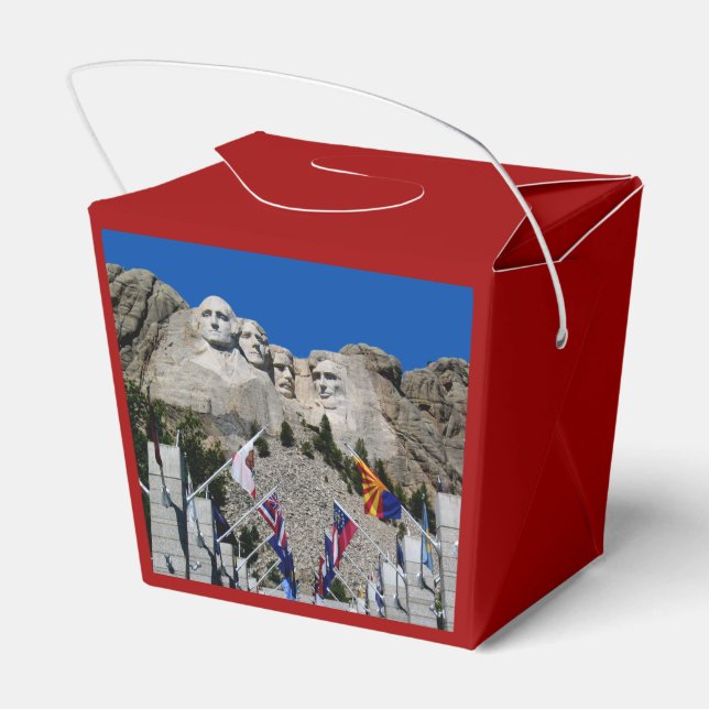 Mount Rushmore Customizable Photo Souvenir Favor Boxes (Back Side)