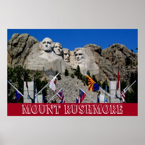 Mount Rushmore Customizable Photo Souvenir Poster