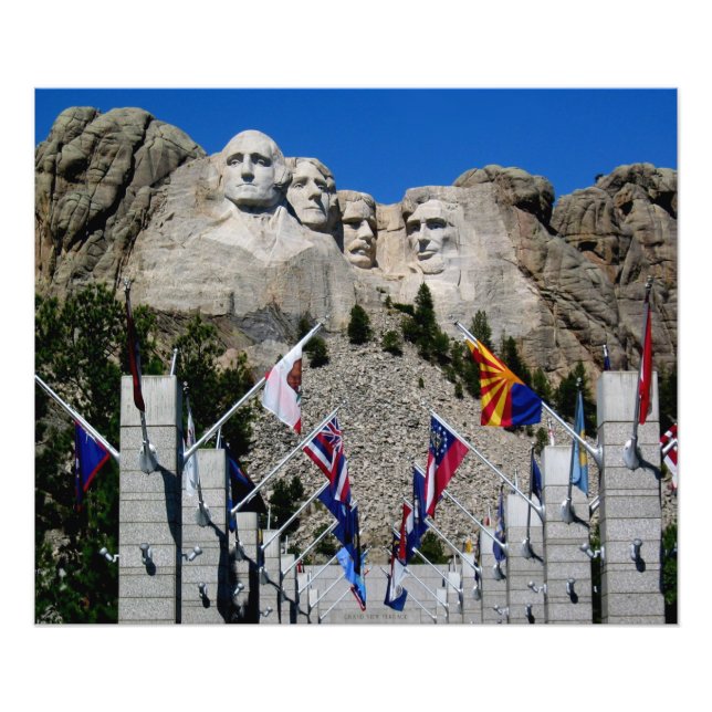 Mount Rushmore Customizable Photo Souvenir Print (Front)