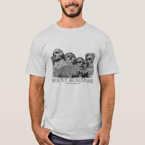 Mount Rushmore Distressed T_Shirt