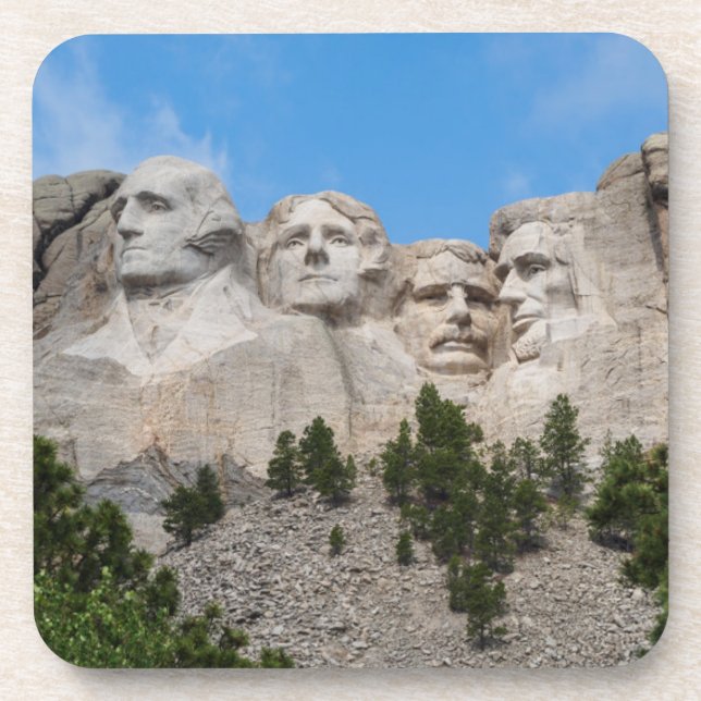 Mount Rushmore in Spring Beverage Coaster (Front)