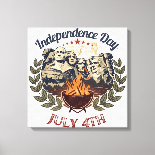 Mount Rushmore Independence day Canvas Print