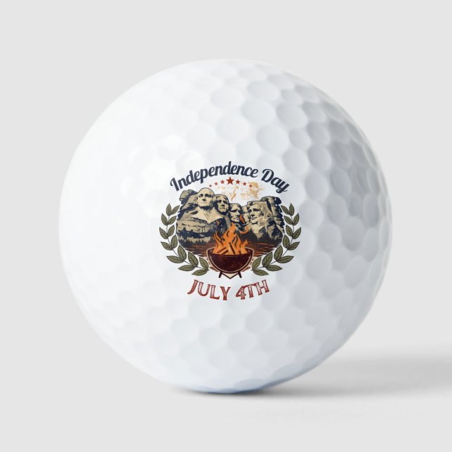 Mount Rushmore Independence day Golf Balls (Front)