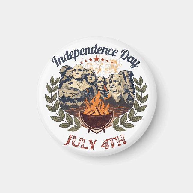 Mount Rushmore Independence day Magnet (Front)