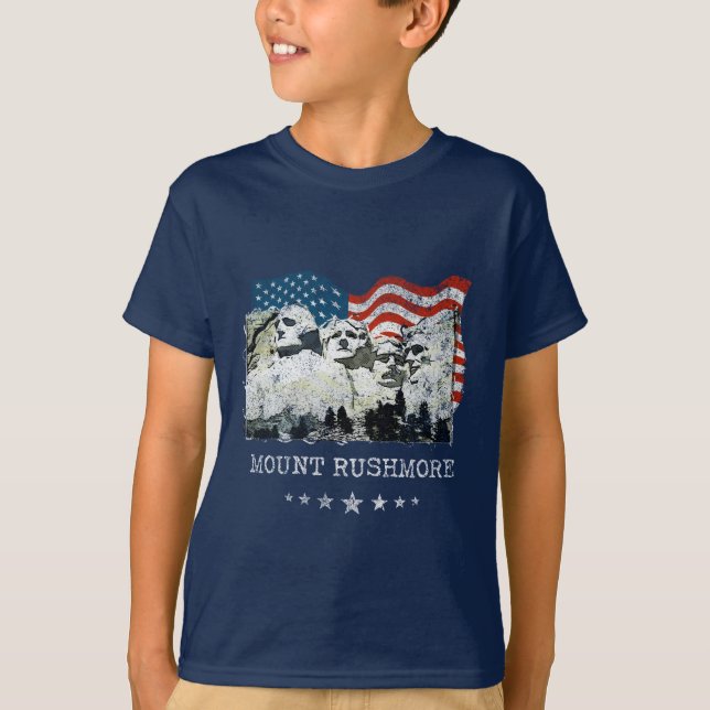 Mount Rushmore Monument Souvenir Gifts USA T-Shirt (Front)