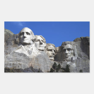 Mount Rushmore National Memorial Monument Rectangular Sticker