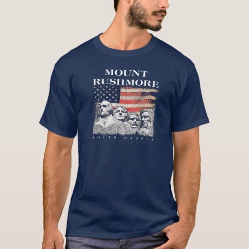 Mount Rushmore National Memorial Park Flag T_Shirt