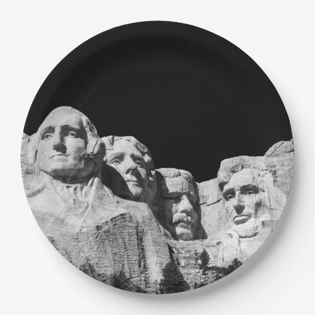 Mount Rushmore National Memorial South Dakota Paper Plates (Front)