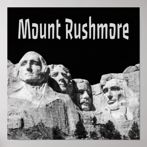 Mount Rushmore National Memorial South Dakota Poster