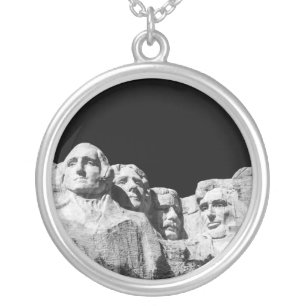 Mount Rushmore National Memorial South Dakota Silver Plated Necklace