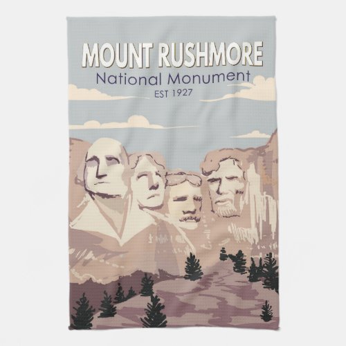 Mount Rushmore National Monument South Dakota Kitchen Towel