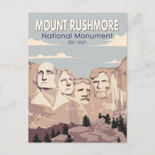 Mount Rushmore National Monument South Dakota Postcard
