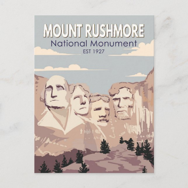 Mount Rushmore National Monument South Dakota Postcard (Front)