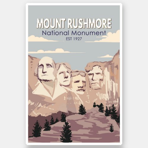 Mount Rushmore National Monument South Dakota Sticker