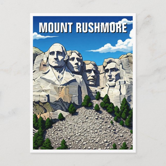 Mount Rushmore National Monument Souvenir Postcard (Front)