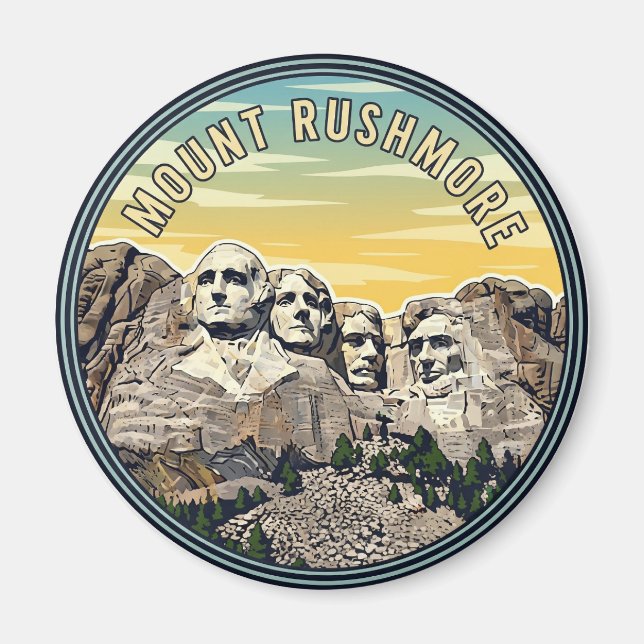Mount Rushmore National Monument Travel Magnet (Front)