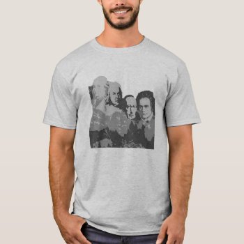 Mount Rushmore Of Composers T-shirt by ChordsAndStrings at Zazzle