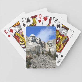 Mount Rushmore On A Clear Day Photo Playing Cards by Scotts_Barn at Zazzle