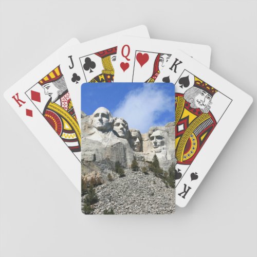 Mount Rushmore on a clear day photo Poker Cards