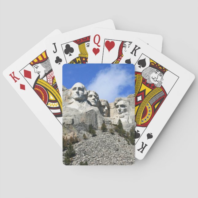 Mount Rushmore on a clear day photo Poker Cards (Back)