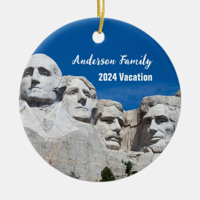 Mount Rushmore Personalized Ornament (Front)