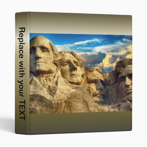 Mount Rushmore Presidential Memorial 3 Ring Binder