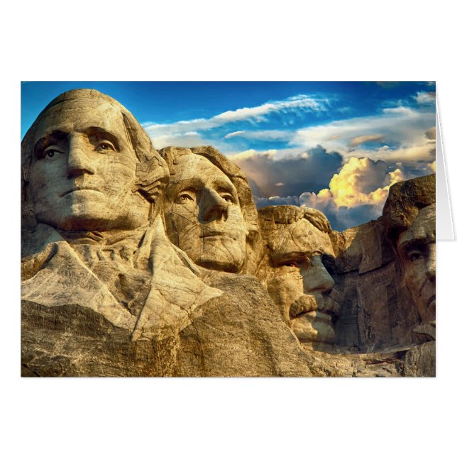 Mount Rushmore Presidential Memorial Cards (Front Horizontal)