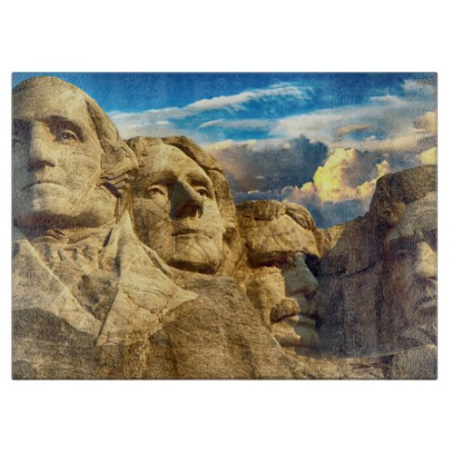 Mount Rushmore Presidential Memorial Cutting Board