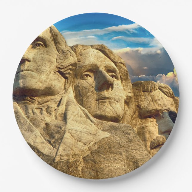 Mount Rushmore Presidential Memorial Dinner Plate (Front)