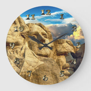 Mount Rushmore Presidential Memorial Large Clock
