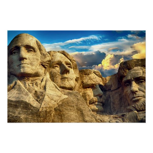 Mount Rushmore Presidential Memorial Poster