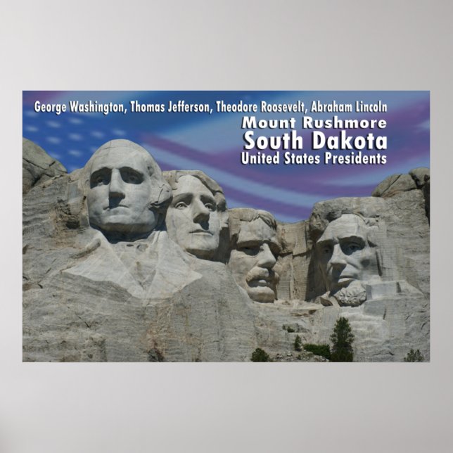 MOUNT RUSHMORE PRESIDENTS MEMORIAL POSTER (Front)