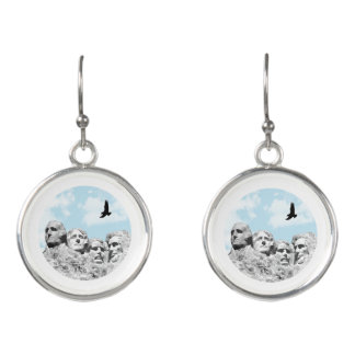 Mount Rushmore Presidents Parotic Drop Earrings