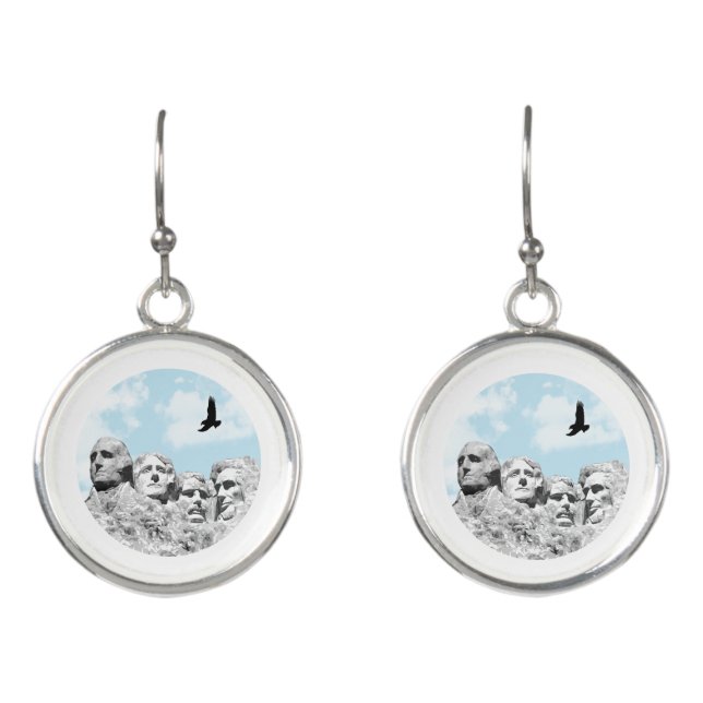 Mount Rushmore Presidents Parotic Drop Earrings (Front)