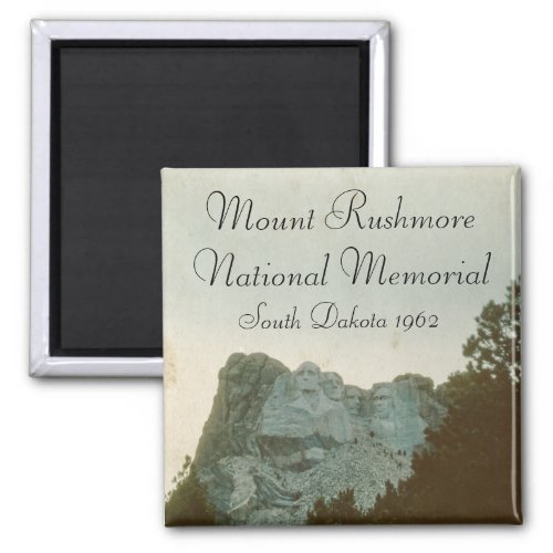 Mount Rushmore South Dakota 1962 Square Magnet