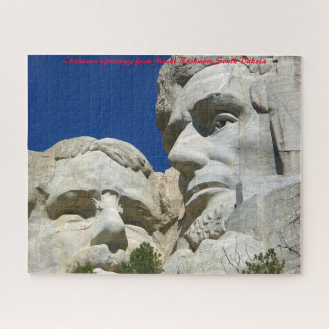 Mount Rushmore South Dakota. Christmas Greetings Jigsaw Puzzle (Horizontal)