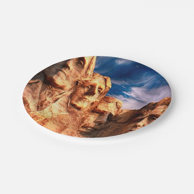 Mount Rushmore South Dakota Paper Plates (Angled)