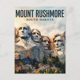 Mount Rushmore South Dakota Postcard
