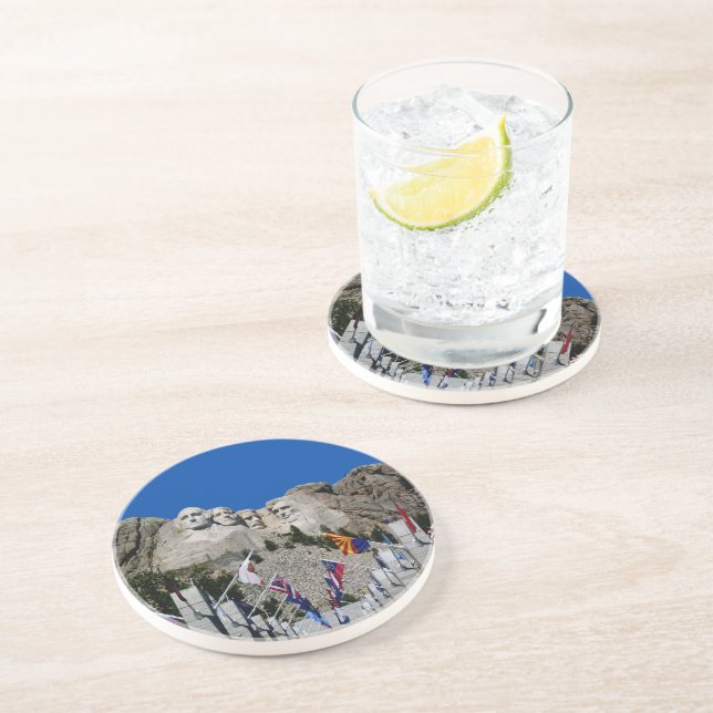 Mount Rushmore South Dakota Souvenir Drink Coaster (Side)