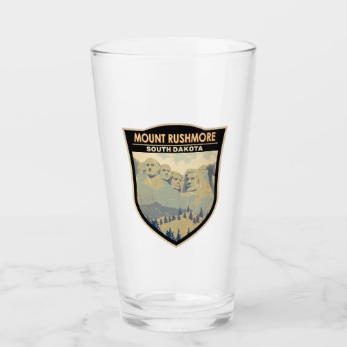 Mount Rushmore South Dakota Travel Art Vintage Glass