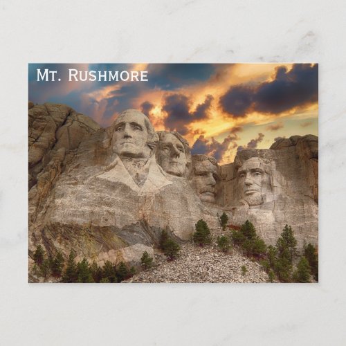 Mount Rushmore South Dakota Travel Photo Postcard
