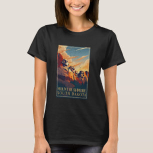 Mount Rushmore South Dakota Vintage Grunge Poster T-Shirt
