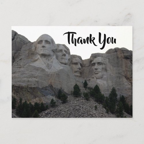 Mount Rushmore Thank You Postcard