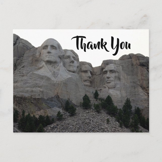 Mount Rushmore Thank You Postcard (Front)