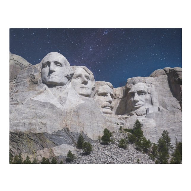 Mount Rushmore Timelapse Sky Faux Canvas Print (Front)