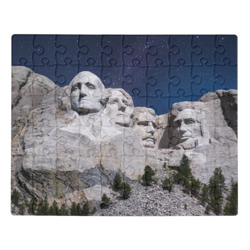 Mount Rushmore Timelapse Sky Jigsaw Puzzle