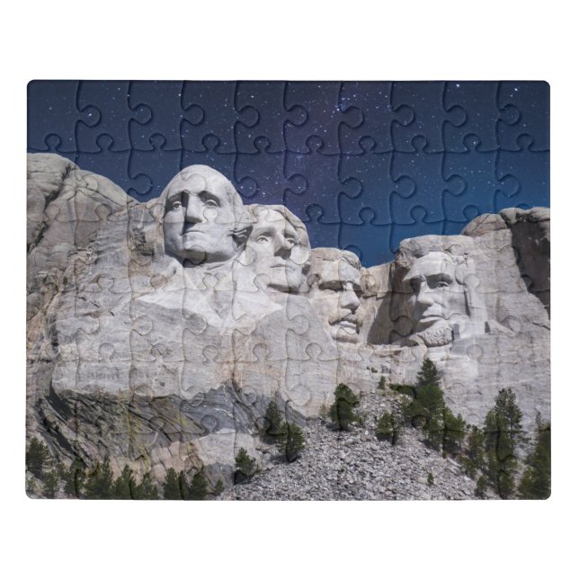 Mount Rushmore Timelapse Sky Jigsaw Puzzle (Puzzle Horizontal)