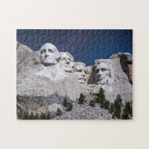 Mount Rushmore Timelapse Sky Jigsaw Puzzle
