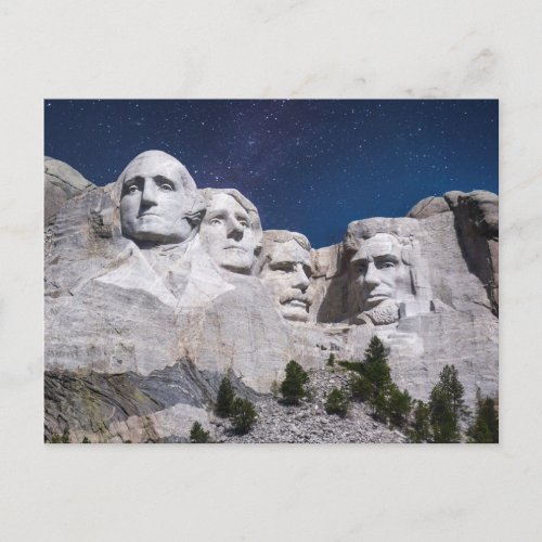 Mount Rushmore Timelapse Sky Postcard